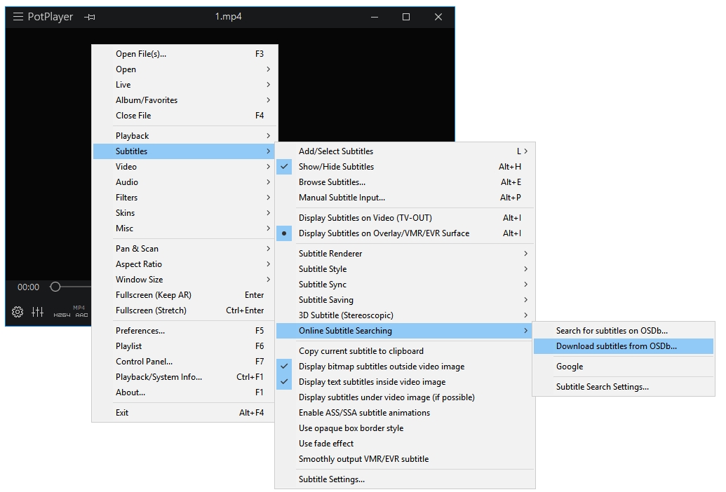 potplayer download subtitles