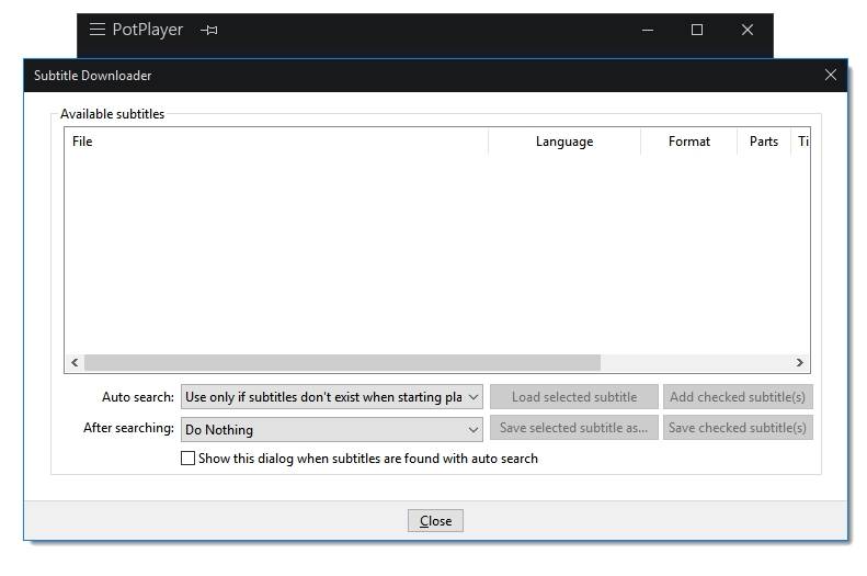 potplayer how to download substitles