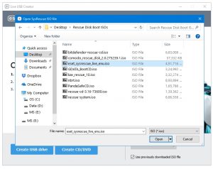 eset sysrescue live usb creator download