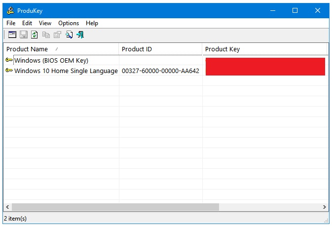 nirsoft produkey windows 10