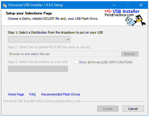 universal usb installer linux