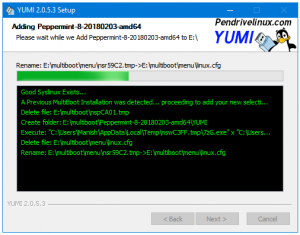 universal usb installer persistent file size long time