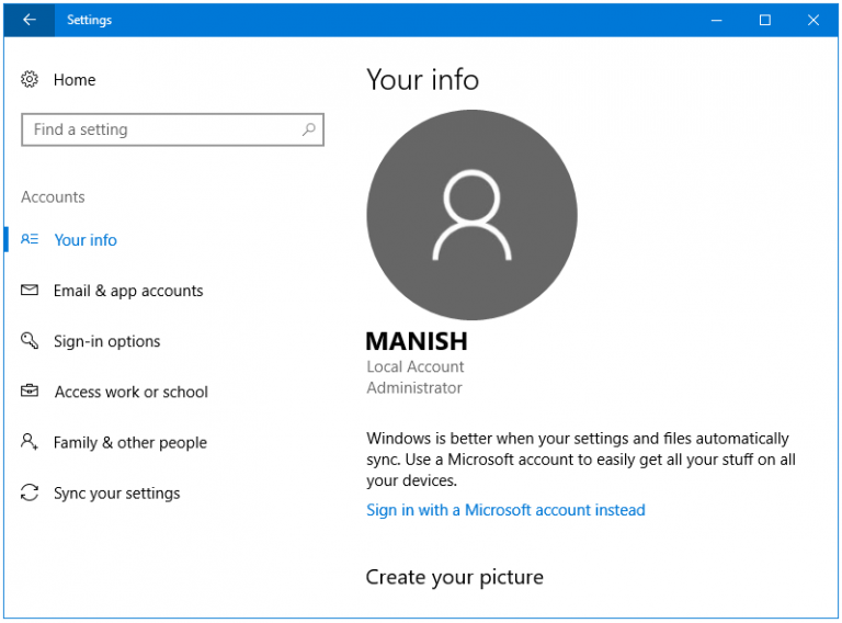 How to Add, Change, Restore, Remove User Account Picture in Windows 10 ...