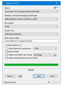 how to make a usb drive bootable linux mint