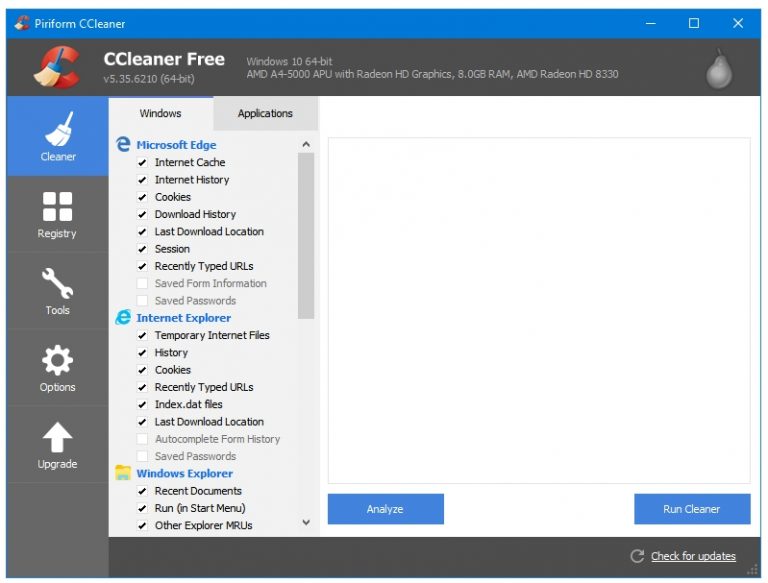hard drive download ccleaner