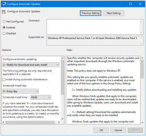 Configure Windows Updates Using Group Policy Editor (gpedit.msc ...